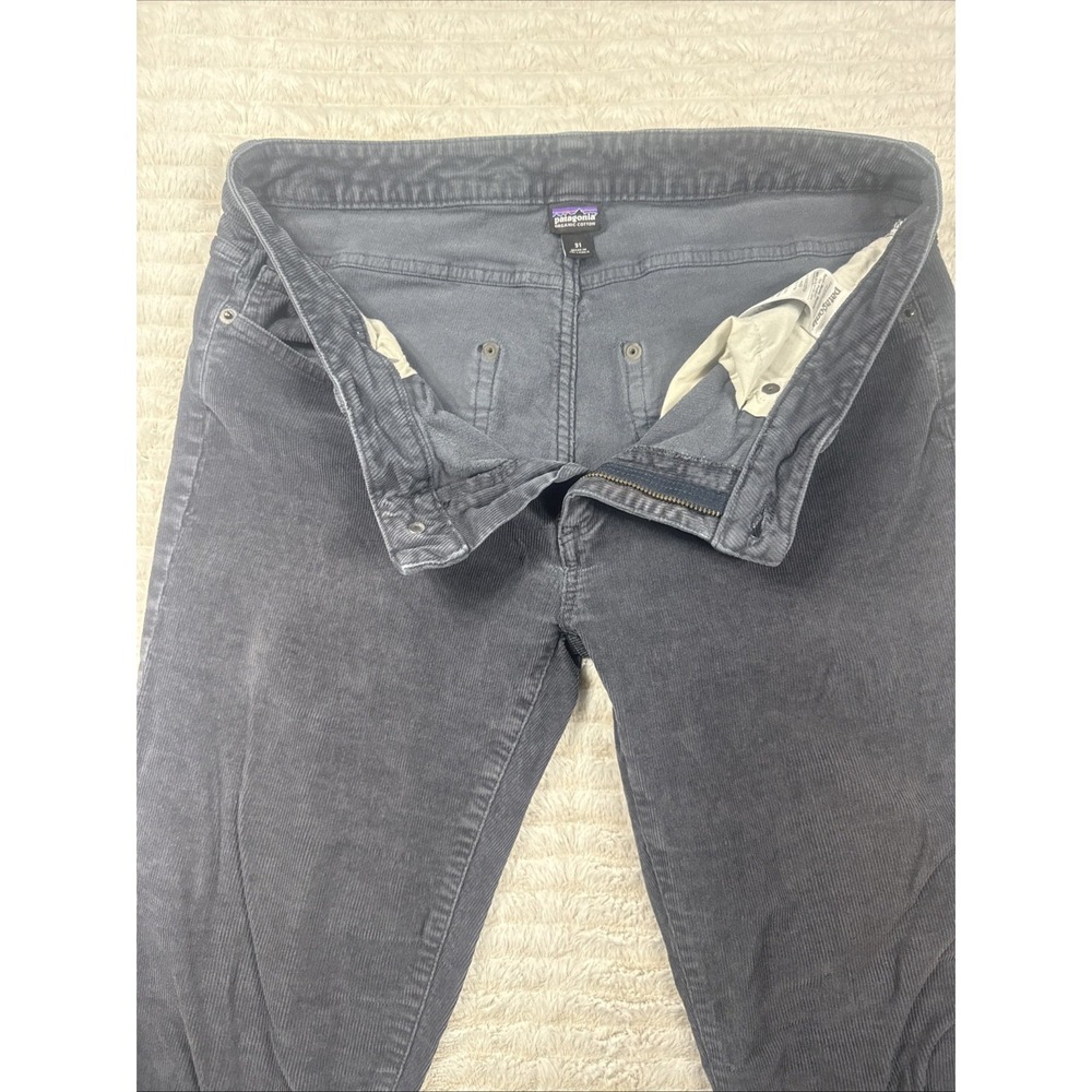 Patagonia Corduroy Pants Size 12 Women's (31x29) Blue Skinny Fit Organic Cotton - Picture 3 of 16